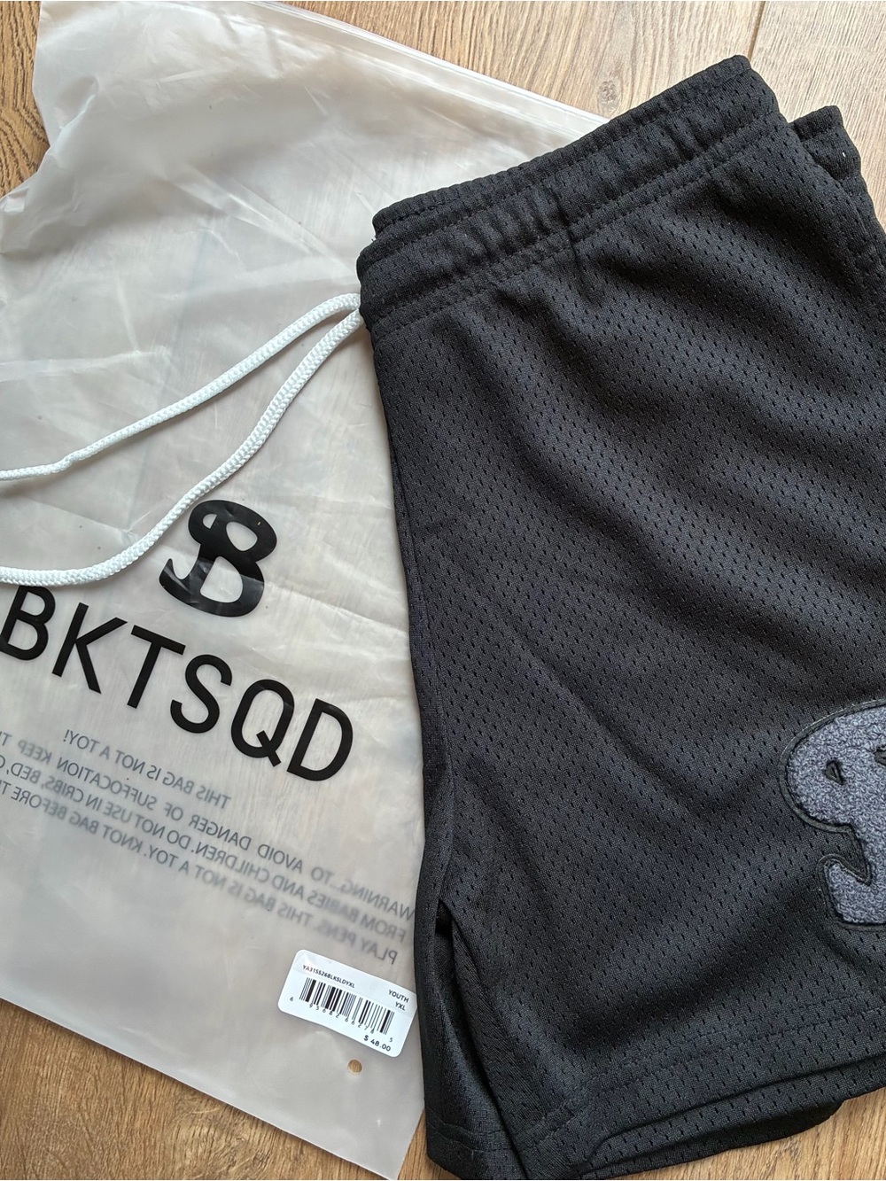 NEW Bucketsquad Classic Chenille Youth Shorts Black